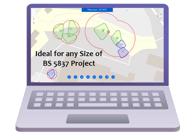 BS 5837 - Mapscape Desktop view